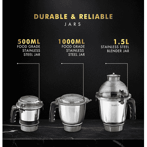 Sujata Mixer Grinder | 3 Jar | 1000 W | Red and Black | MG02