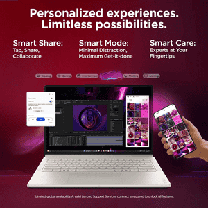 Lenovo Yoga 7 2-in-1 Aura Edition | Intel Core Ultra 5 | 16GB | 512GB | Seashell | 83TC005MIN