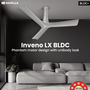 Havells Inveno LX BLDC Ceiling Fan | 1200 mm | Satin Mist