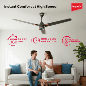 Impex Atom BLDC Ceiling Fan | 1200 mm | Smoke Brown