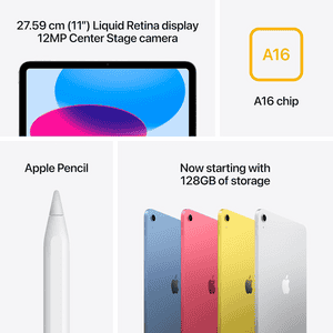 Apple iPad A16 | 128 GB | Wi-Fi Only | Silver | MD3Y4HN/A | NM