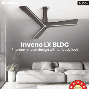 Havells Inveno LX BLDC Ceiling Fan | 1200 mm | Satin Brown