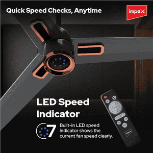 Impex Atom BLDC Ceiling Fan | 1200 mm | Smoke Brown