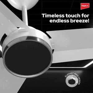 Impex 1200 mm BLDC Ceiling Fan with Remote Control | 5 star | High Air Delivery with 380 RPM | Matte White