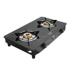 Preethi Zeal Pro Gas Stove | 2 Burner | Black | MS