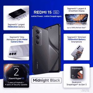 Redmi 15 5G | 8GB | 256GB | Frosted White | NM1
