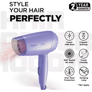 Havells Hair Dryer | 1000W | Lilac | HD1855