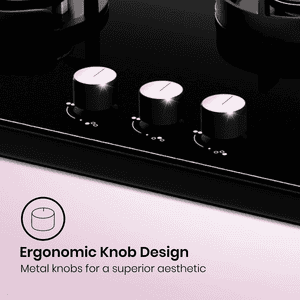 Crompton Hob Viona | 78 cm | 3 Burner | Black | VNDC783-MBL