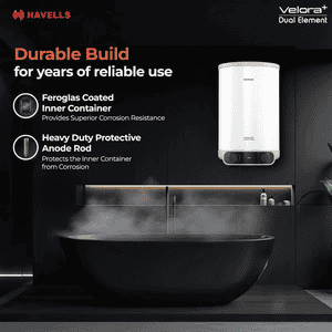 Havells Velora Plus Storage Water Heater | 10 L | White & Blue