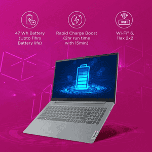 Lenovo IdeaPad Slim 3 Ryzen 5 Thin and Light Laptop | 16 GB | 512 GB | Windows 11 Home | Arctic Grey | 82XQ01RYIN