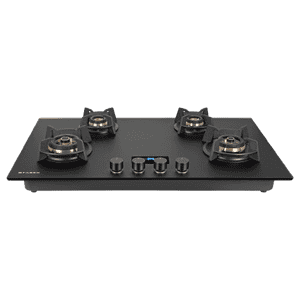 Faber Innova 904 BR AI FFD Tempered Glass Top Automatic Hob | 4 Burner | Black Matt