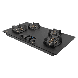 Faber Innova 904 BR AI FFD Tempered Glass Top Automatic Hob | 4 Burner | Black Matt