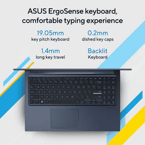 Asus Vivobook 15 Thin & Light Laptop | Intel Core 3 100U | 8GB | 512GB | Quiet Blue | X1504VAP-IN006WS