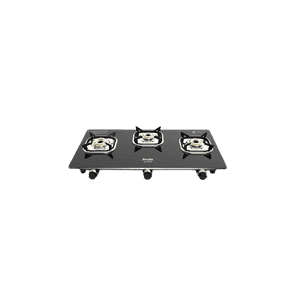 Preethi Silverin Glass Top Gas Stove | 3 Burner