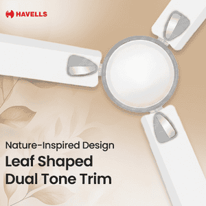 Havells Exter Neo Ceiling Fan | 1200 mm | Elegant White Chrome