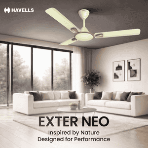 Havells Exter Neo Ceiling Fan | 1200 mm | Bianco