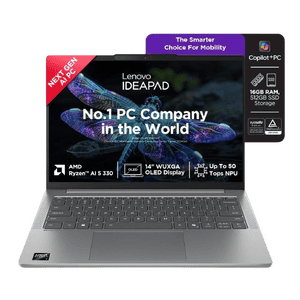 Lenovo IdeaPad Slim 5 AI Laptop | AMD Ryzen AI 5 330 | 16GB | 512GB | Luna Grey | 83HX00DCIN
