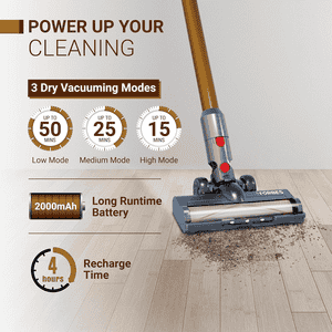 Eureka Forbes Kordfree K20 SuperSilent Cordless Vacuum Cleaner | Golden and Grey