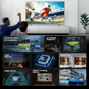Samsung OLED 4K Samsung Vision AI Smart TV | 140 cm (55 Inch) | Black | QA55S95HXULXL