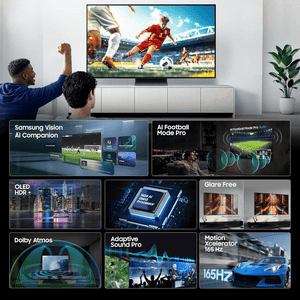 Samsung  OLED 4K Samsung Vision AI Smart TV | 140 Cm ( 55 Inch ) | Graphite Black | QA55S90HAULXL