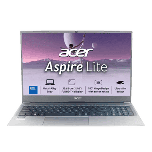 Acer Aspire Lite Intel Core 3 Thin and Light Laptop | 8 GB | 256 GB | Windows 11 Home | Grey | UN.34ESI.02X