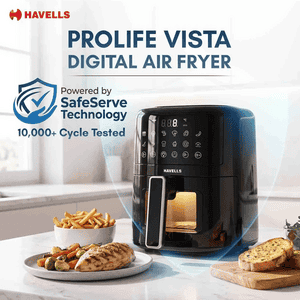 Havells Prolife Vista Digital Air Fryer | 4.2 L | 1350 W | Black