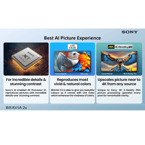 Sony BRAVIA 2  4K UHD SMART GOOGLE SONY LED TV |  108 cm (43 inch) | K-43S22GM2