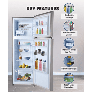 Lloyd Frost Free Double Door Refrigerator With Inverter Technology | 233 L | 2 Star | Dark Steel | GLFF262EDST1JC