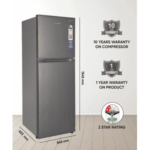 Lloyd Frost Free Double Door Refrigerator With Inverter Technology | 233 L | 2 Star | Dark Steel | GLFF262EDST1JC