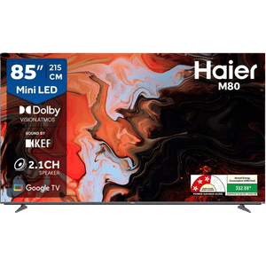 Haier 4K Ultra HD Mini LED Smart Google TV | 216 Cm ( 85 Inch ) | 2025 Model | Grey | H85M80FUX