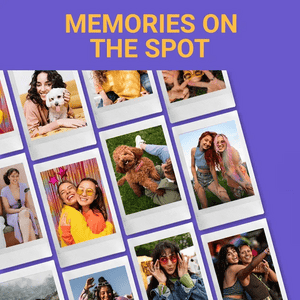 Fujifilm Instax Mini SE Fun Pack Instant Camera with 10 Shots | Purple