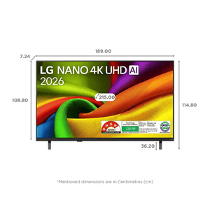 LG NanoCell 4K Ultra HD Smart TV | 215 Cm ( 85 Inch ) | 2026 Model | Black | 85NU885BPLA