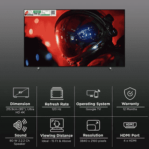 Sony Bravia 9II 4K Ultra HD LED Smart Google TV | 215.9 Cm ( 85 Inch ) | 2026 Model | Black | K-85XR90M2