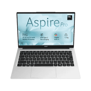 Acer Aspire Pro Thin and Light Laptop | Intel Core Ultra 5 | 8 GB | 512 GB | Windows 11 Home | Light Silver | UN.37SSI.002