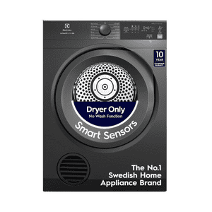 Electrolux Fully Automatic Front Load Dryer | Reverse Tumbling | 8.5Kg | Dark Silver | EDV854N3SB