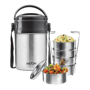 Milton Steel On 5 Lunch Box | Silver