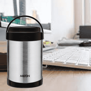 Milton Royal Tiffin 4 Lunch Box | Silver