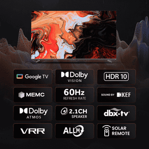 Haier 4K Ultra HD Smart Mini LED Google TV | 164 Cm ( 65 Inch ) | 2025 Model | Grey | H65M80FUX