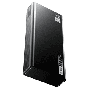boAt Energyshroom Turbo Super Fast Charging Power Bank | 20000 mAh | 35 W | Onyx Black | PB435
