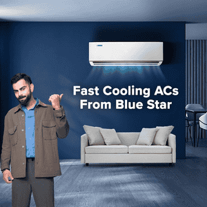Blue Star Inverter Split Air Conditioner | 1 Ton | 3 Star | White | IB312DXU