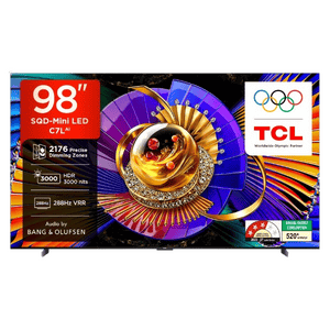 TCL 4K SQD MiniLED Super Ultra HD Smart Google TV | 248 Cm ( 98 inch ) | 2026 Model | Black | 98C7L