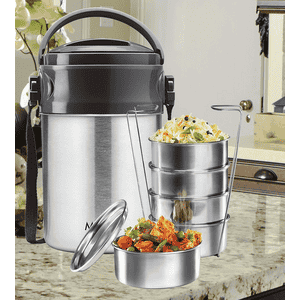 Milton Steel On 5 Lunch Box | Silver