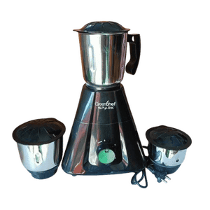Greenchef Spark Mixer Grinder | 600 W | 3 Jars | Black