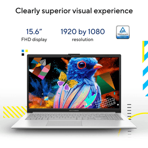 Asus Vivobook Go 15 Thin and Light Laptop | AMD Ryzen 5 40 | 16 GB | 512 GB | Windows 11 Home | Cool Silver | E1504FA-IN2816WS