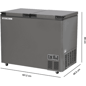 Voltas Hard Top Double Door Standard Deep Freezer | 303 L | Grey | CVF321DA5-W1-GW