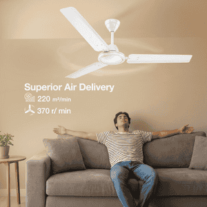 Havells REO Vaayu Ceiling Fan | 1200mm | Elegant White