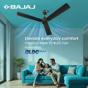 Bajaj Classico Sleek BLDC Ceiling Fan | 1200mm | Coal Mine Grey | 251968EE