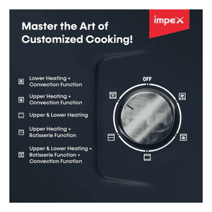 Impex Rotisserie Microwave Oven | 21 L | 1380 W | Black | IMOTG21