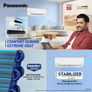 Panasonic Inverter Split AC | 8-in-1 Convertible | 1 Ton | 3 Star | White | 2026 Model | CS-EU12CKY3FM