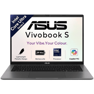 Asus Vivobook S14 Laptop | Intel Core Ultra 5 325 | 16 GB | 512 GB | Windows 11 Home | Matte Gray | S3407AA-SF058WS